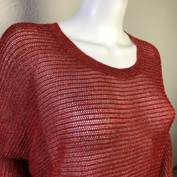 Shear Long Sweater Hip Length Baggy - Picture 3 of 6